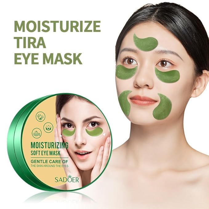 60pcs/30pairs Green Moisturizing Eye Mask, Moisturizing Soft Eye Mask, Gentle Care Of The Skin Around The Eyes, Moisturizes And Nourishes The Eye Area, Smoothes Puffiness 80g-VivaGrace Women