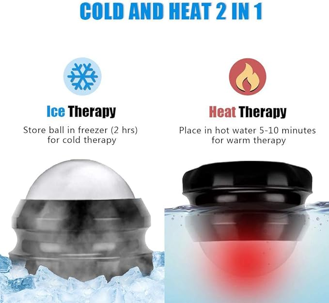 Cryosphere Cold Massage Roller Ball,Manual Massage Ball for Heat and Ice Therapy,Self Massage Tool for Reliefs Muscle Pain,Decrease Inflammation,Reduces Stress¡-VivaGrace Women