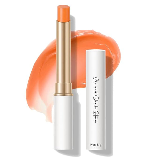 KYDA PH-Activated Lip and Cheek Stain, PH Color Changing Formula for Lasting Custom Lip Color, Keep Lips Soft and Moisturizing with Avocado Oil, Multiuse Color Balm, PEACH-VivaGrace Women