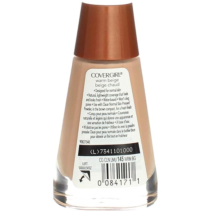 Cover Girl 00417 145wrmbei Warm Beige Clean Liquid Make Up-VivaGrace Women