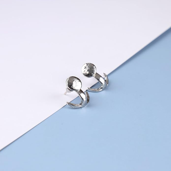 Boho Moon Ear Jackets Earrings Crescent Moon Stud Earrings Gold Sun Moon Earrings Minimalist Double Sided Round Earrings Jewelry for Women-VivaGrace Women
