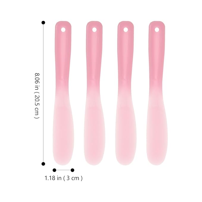 Facial Cream Spatula 10Pcs Mini Cosmetic Spatulas, Silicone Cosmetic Spatula, Mini Cosmetic Skincare Spatula Spoon for Cream, Lotions, Moisturizers Makeup Scoop-VivaGrace Women