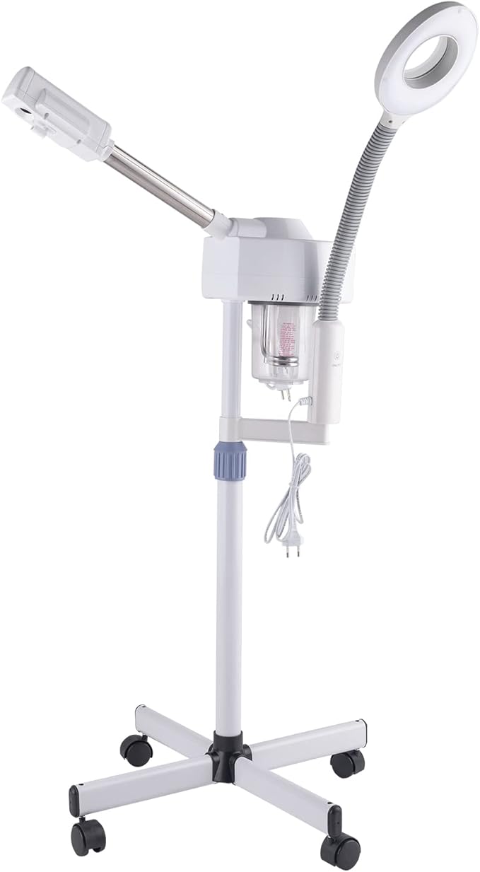 Winado 2 in 1 Professional Facial Steamer with 5X Magnification Lamp & Touch Screen, Esthetician Steamer Humidifier Face Spa Mist Steam for Home Beauty Salon, Personal Skin Care Deep Cleaning, White-VivaGrace Women
