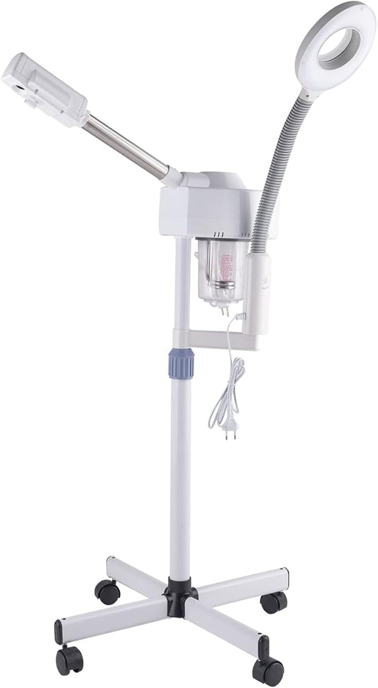 Winado 2 in 1 Professional Facial Steamer with 5X Magnification Lamp & Touch Screen, Esthetician Steamer Humidifier Face Spa Mist Steam for Home Beauty Salon, Personal Skin Care Deep Cleaning, White-VivaGrace Women