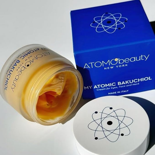 MY ATOMIC BAKUCHIOL Cream for Eyes, Face and Neck – Bakuchiol + Purified Quinoa Seed Polysaccharides | Anti-Aging, Lifting & Brightening | Retinol Alternative | Vegan & Dermatologically Tested – 45ml-VivaGrace Women