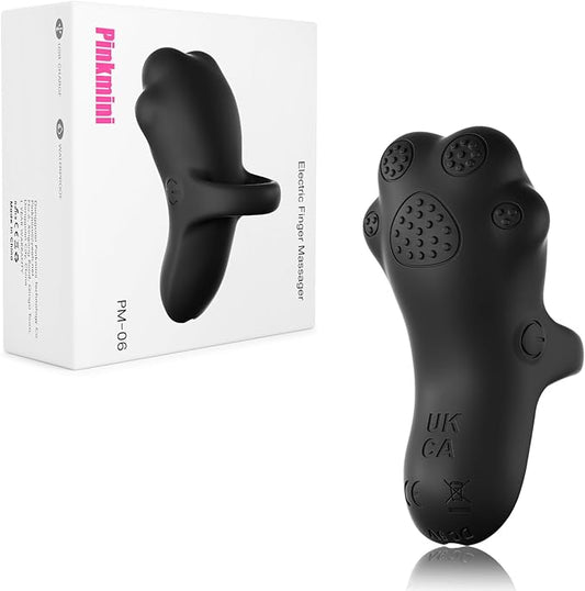 Portable Facial Massage Ball, Waterproof Rechargeable Powerful Multifunctional Eye Face Finger and Neck Massager, Black-VivaGrace Women