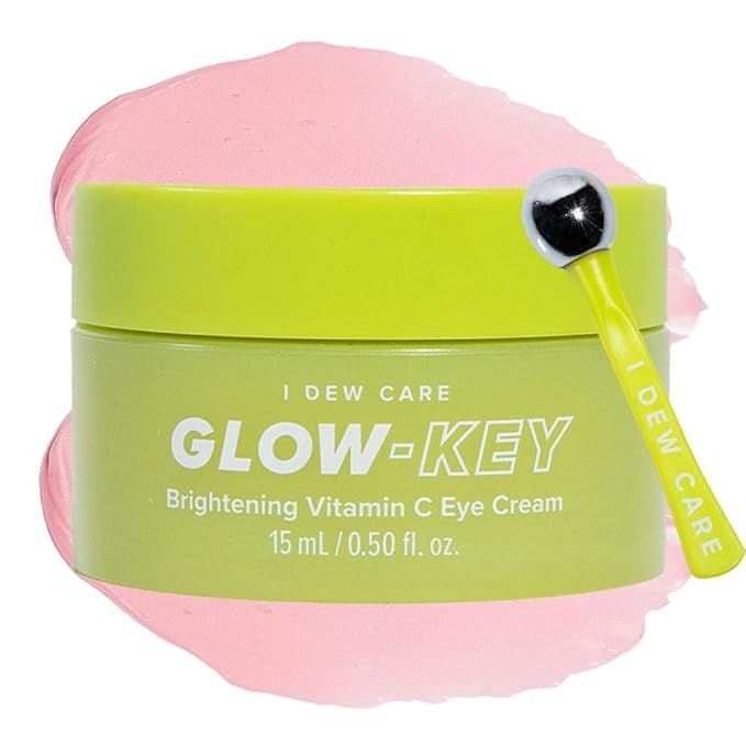 I DEW CARE Vitamin C depuffing Eye Cream with Eye Roller Set | Korean Skin Care Dark Circles Under Eye Treatment with Hyaluronic Acid, Niacinamide | 0.50 Fl Oz | Not Tested on Animals-VivaGrace Women