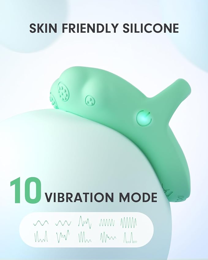 Portable Mini Facial Massage Ball, Waterproof Rechargeable Powerful Multifunctional Eye Face Finger Massager (Green)-VivaGrace Women