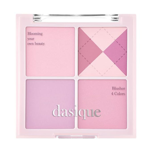 Dasique Blending Mood Cheek #05 Violet Knit l Vegan, Cruelty-Free l 4 Blendable Shades in Lightweight, Long-lasting, Smooth Powder-VivaGrace Women