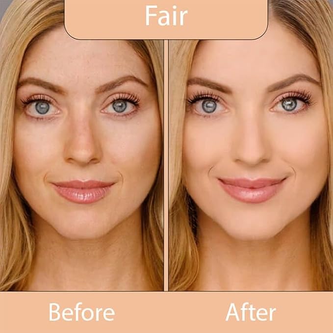 LUMINESS Silk Airbrush Spray Foundation 2-PC Kit - Foundation & Dual-Sided Angled Makeup Brush - Buildable Coverage, Anti-Aging Formula, Humidity Resistant, Hydrates & Moisturizes, Fair-VivaGrace Women