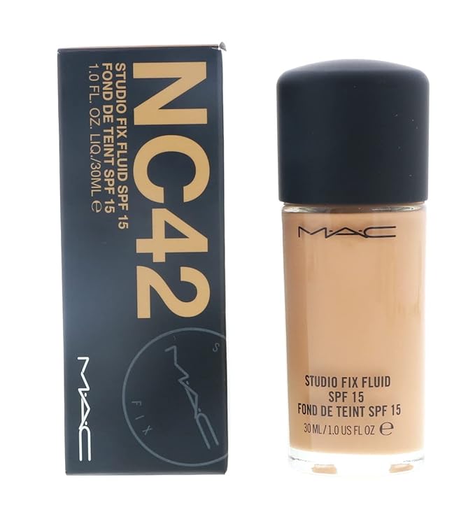 MAC Studio Fix Fluid Foundation SPF5, NC42, 1 Count, 1 Ounce-VivaGrace Women
