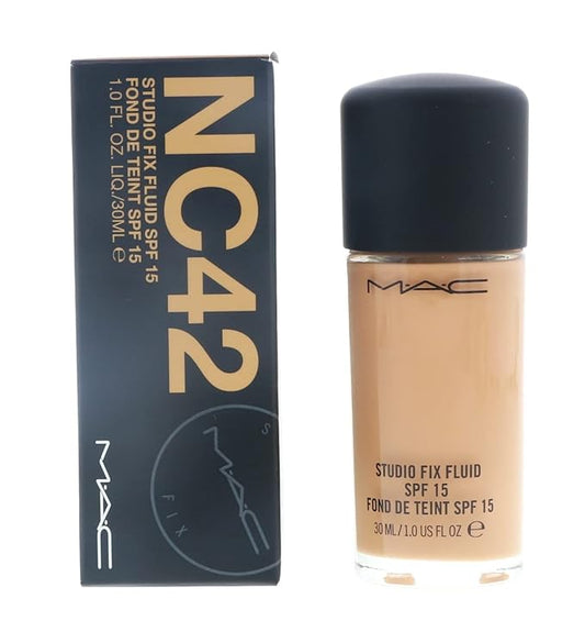 MAC Studio Fix Fluid Foundation SPF5, NC42, 1 Count, 1 Ounce-VivaGrace Women