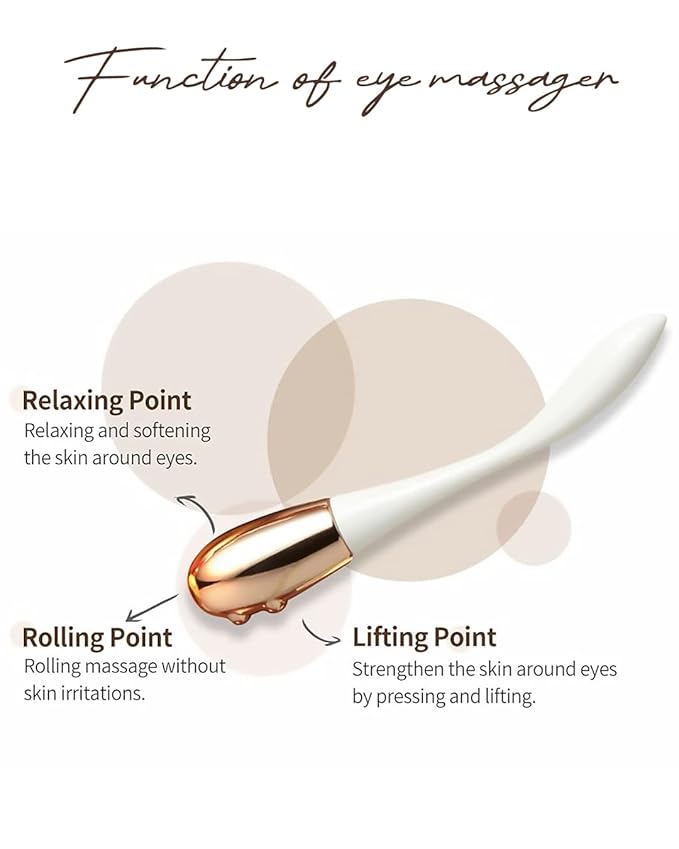 GD11 Premium RX Revitalizing Eye Cream | Anti-Aging & Anti-Wrinkle Cream for Elasticity Care with Stem Cell Extract & Shea Butter | Hydrating, Soothing, and Cooling Cream with Metal Massager, 1.01 oz.-VivaGrace Women