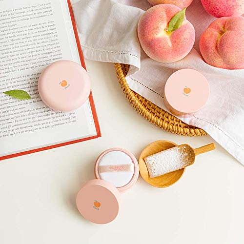SKINFOOD Peach Cotton Multi Finish Powder 15g - Peach Extract & Calamin Powder Contained Sebum Control Silky Powder for Oily Skin, Sweet Peach Scent with Baby Skin-VivaGrace Women