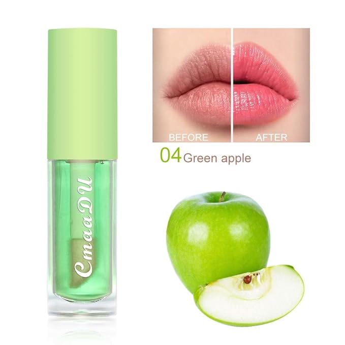 6Pcs Hydrating Lip Oil Set,Fruity Color Changing Lip Glaze Plumping Lip Glow Oil Transparent Moisturizing Tinted Lip Balm Long Lasting Nourishing Repairing for Dry Lip (A)-VivaGrace Women