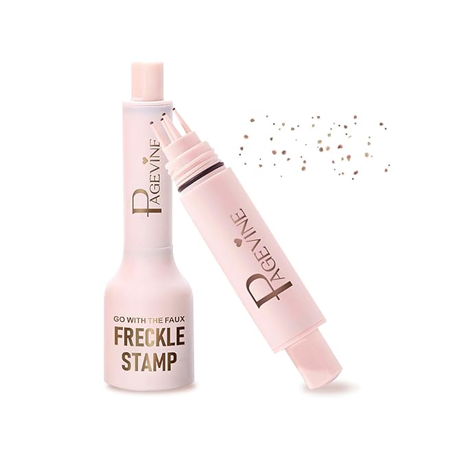 Freckle Stamp - Freckle Pen Waterproof, Long Lasting Fake Freckles, Quick Dry 5-Point Faux Freckles Stamp Cushion Stain Marker in One Press Natural and Lifelike Sunkissed Pencil Tool Makeup (#1-Light)-VivaGrace Women