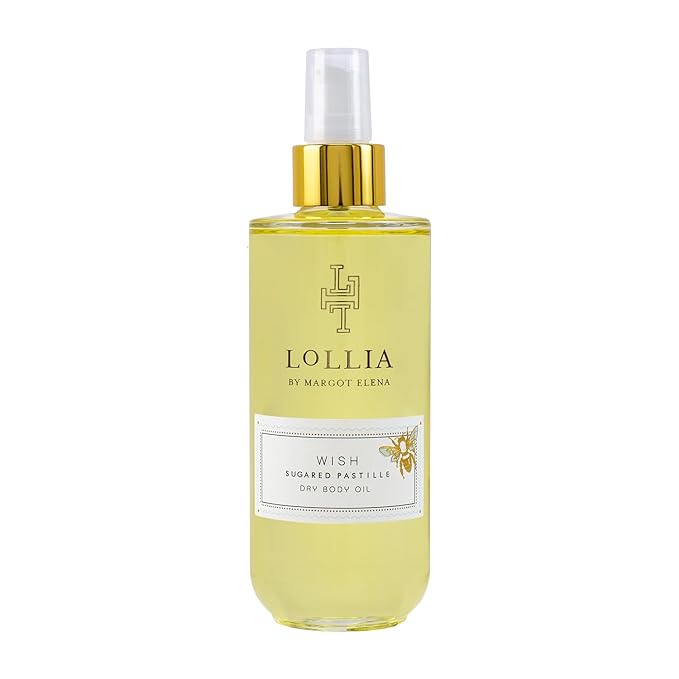 LOLLIA Wish Dry Body Oil, 6.8 Fl. Oz. – Sugared Pastille – Women’s, Scented, Moisturizing, Dry Body Oil for Women, For All Skin Types-VivaGrace Women
