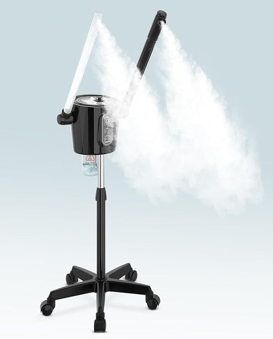 Kingsteam 2-in-1 Hot & Cold Facial Steamer with Ozone & Ionic Technology,Deep Cleansing & Moisturizing,30-Min Timer,Large Water Tank for Professional Estheticians, Beauty Salons & Home Use-VivaGrace Women