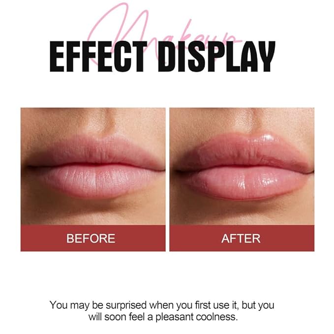 Natural Spicy Lip Plumping Booster Lip Plumping Oil,Lip Plumper Gloss, Ultra-Hydrating & Nourishing Plump and Pout Lip Plumper, Glossy Finish Fuller Lip Plumping Lip Gloss for Women Girls(04#)-VivaGrace Women