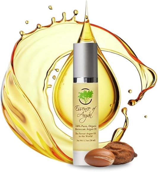 Essence of Argan 100% Pure Moroccan Organic Argan Oil - Natural EcoCert Oil that Nourishes and Conditions Your Skin, Hair and Nails (50ml/1.7oz)-VivaGrace Women