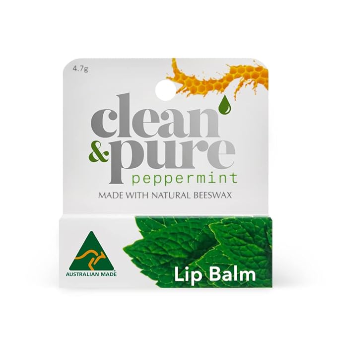 Lip Balm, 2-Pack (Peppermint) | Manuka Honey Beauty Products | Lip Care Set With 100% All Natural Beeswax and Vitamin E Oil | Flavored Lip Balm for Dry, Chapped Lips-VivaGrace Women