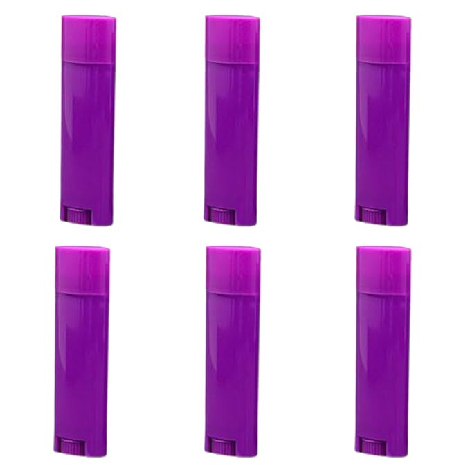 5ml 50Pcs Empty Oval Deodorant Lip balm Tubes Containers Twist-up Refillable Containers for Lipstick,Chapstick,Homemade Lip balm,DIY Deodorants(Purple)-VivaGrace Women