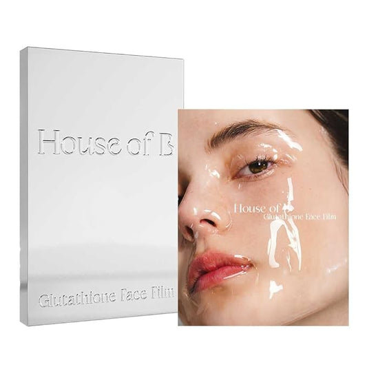 House of B Glow Glutathione 2-Step Face Film Set for Wrinkle Reduction & Skin Tone Enhancement, Shine Your Light with 3 Counts Korean Mask-VivaGrace Women