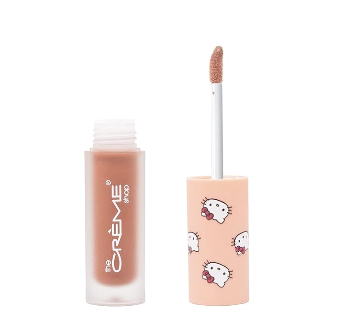The Crème Shop x Hello Kitty Kawaii Kiss Hydrating, Rejuvenating Lip Oil with Nourishing Jojoba, Vitamin E & Luxurious Jelly Formula - Peach-Flavored (Tinted)-VivaGrace Women