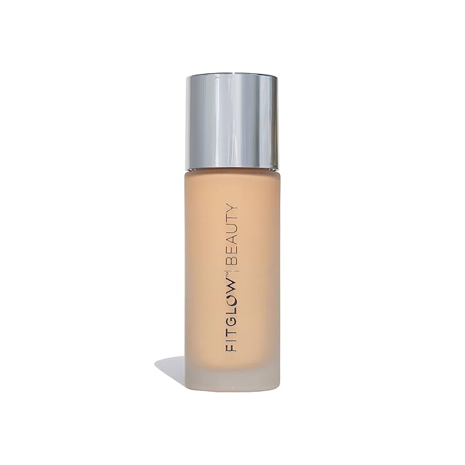 Fitglow Beauty - Natural Foundation+ Photo-Filtering Foundation | Vegan, Woman-Owned Clean Beauty (F2.7 - Golden Light Medium)-VivaGrace Women