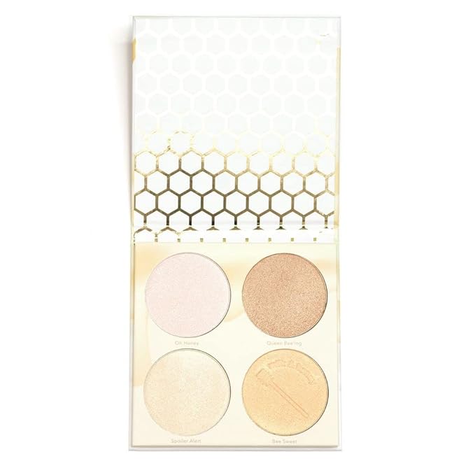 Beauty Bakerie Milk & Honey Highlighter Makeup Palette, Shimmer Highlighter for a Natural Glow, 4 Shades-VivaGrace Women
