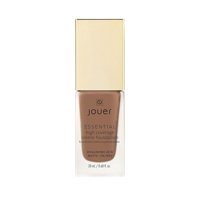 Jouer Essential High Coverage Crème Foundation - Available in 50 Shades for All Skin Tones - Healthy Ingredients - Paraben, Gluten & Cruelty Free - Vegan Friendly-VivaGrace Women
