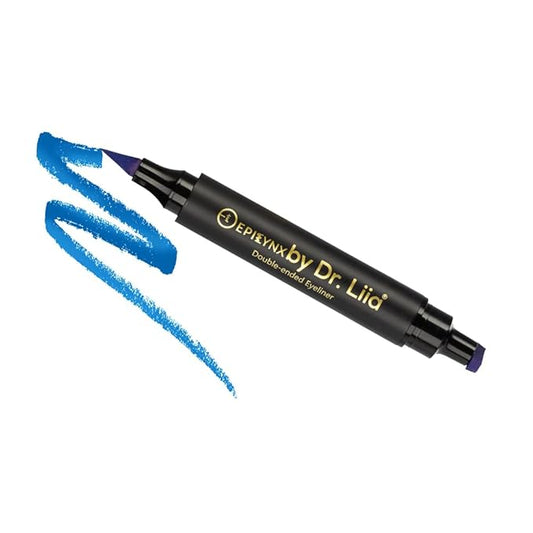 Waterproof Eyeliner - Double-Ended, Long-Lasting Liquid Eyeliner Pen with Precision Tip for Smooth Application - Smudge-Proof, Hypoallergenic, Vegan & Gluten-Free Eye Liner, 2mL Blue-VivaGrace Women