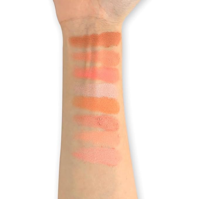 Makeup Revolution Ultra Blush Makeup Palette, Bronzer & Highlighter Makeup, Includes 8 Shades, Gluten free, Vegan & Cruelty Free, Hot Spice, 13g-VivaGrace Women