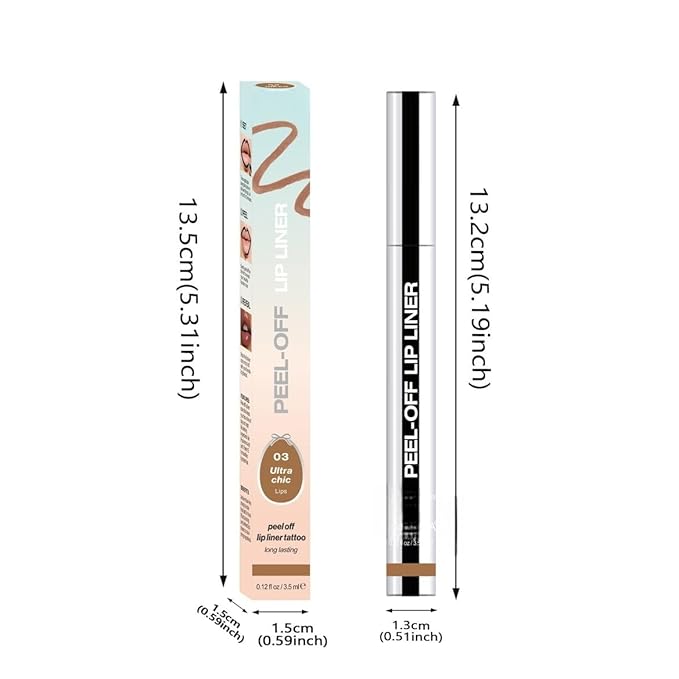 Longwear Peel-off Lip Stain Marker Peel Off with Vitamin E - Smudge-Resistant Lip Liner & Base for All Skin Types (01#)-VivaGrace Women