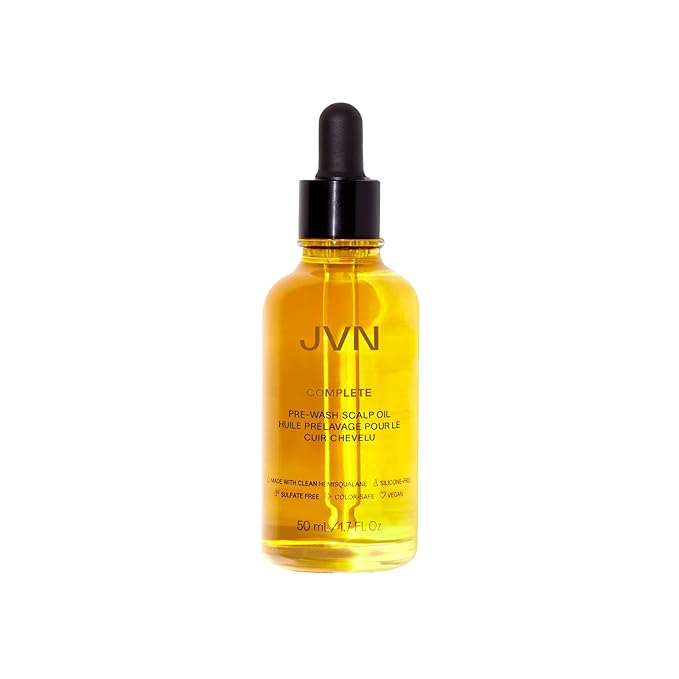 JVN Pre-Wash Scalp Oil & Hair Treatment Oil, Pre Shampoo Dry Scalp Treatment, Scalp Cleansing Oil for All Hair Types, Sulfate Free (1.7 Fl Oz)-VivaGrace Women