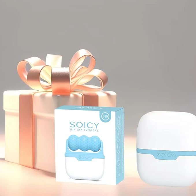 Ice Roller for Face ,Ice Face Roller Cold Therapy Tools, Cold Facial Ice Roller Massager for Eye Puffiness, Migraine, TMJ Pain Relief & Minor Injury, Skin Care Products (Blue)-VivaGrace Women