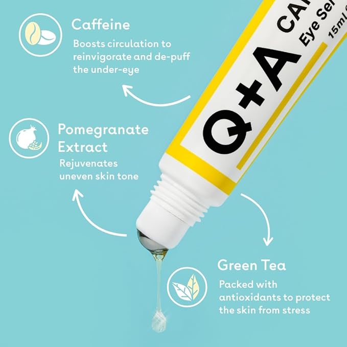 Caffeine Eye Serum. An eye serum to boost circulation and de-puff the under eye area. 15ml/0.5fl.oz-VivaGrace Women