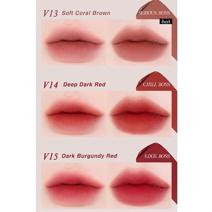 BBIA Last Velvet Tint - Soft & Creamy Matte Finish Lip Stain, Blur Effect with Velvety Texture, Long-Lasting, High Pigment, Lightweight, Non-Drying, Vegan, Korean Lip Makeup (V14 CHILL BOSS)-VivaGrace Women