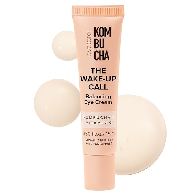 Avatara - Kombucha The Wake-Up Call Eye Cream, Eye Cream for Dark Circles and Puffiness, Under Eye Cream with Caffeine, Vitamin C, and Tumeric, Caffeine Eye Cream for All Skin Types, 0.05 Fl. Oz.-VivaGrace Women