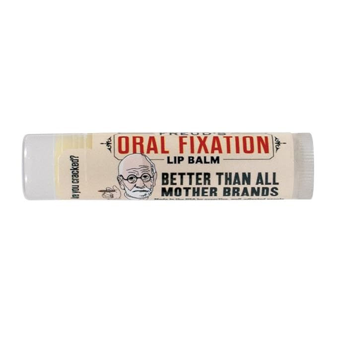 Sigmund Freud's Oral Fixation Lip Balm Tube, Eucalyptus Mint Flavored - Cruelty-Free and Made in The USA from Natural and Imported Ingredients-VivaGrace Women