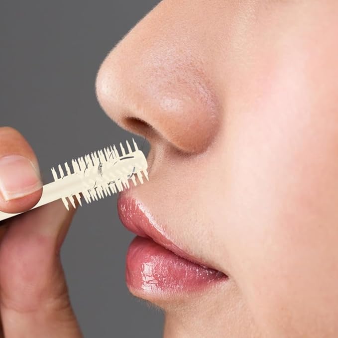 Nasal Hair Cutter, 2025 Upgraded Double Sided Noses Hairs Knife, 360° Rotating Portable Manual Nose Hair Trimmer, Noses Hairs Remover for Women Men Travel Essentials (Dark Green, 12 Pcs)-VivaGrace Women