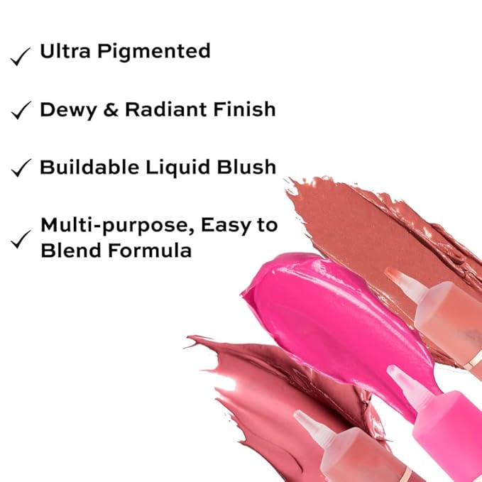 Revolution Beauty, Superdewy Liquid Blush, Richly Pigmented & Buildable, Blendable Formula, Blush Me Up, 0.5 Fl. Oz.-VivaGrace Women