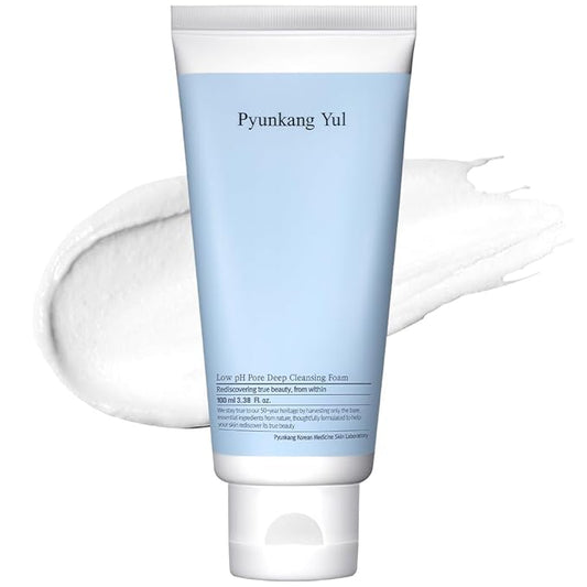 Pyunkang Yul PKY Low pH Pore Deep Cleansing Foam, Pore Cleanser with Fluffy Microbubbles, AHA, Witch Hazel, Zero Irritation, Korean Skincare (3.38 Fl. Oz, 100ml)-VivaGrace Women