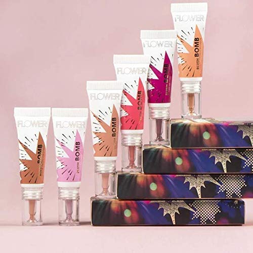 FLOWER Beauty By Drew Barrymore Liquid Blush Makeup Bomb Color Drops -Silky Lightweight Formula + Gel Cream Blush for Cheeks - Radiant + Glossy Finish - Buildable + Lightweight Formula - Cruelty-Free + Vegan (Bubbly)-VivaGrace Women
