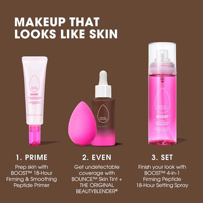 Beautyblender 12-Hour Always on Radiant Skin Tint, Breathable Serum Foundation Stays Put for All Day Long Wear, Infused with Hyaluronic Acid & Niacinamide, Deep 3-VivaGrace Women