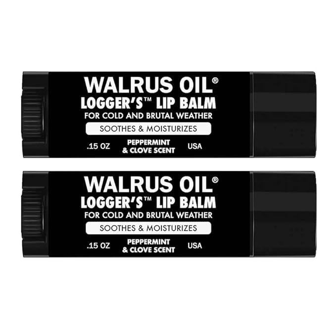 WALRUS OIL - Logger's Lip Balm, 2-Pack, 100% Vegan, Made with Candelilla Wax, Almond Oil, Coconut Oil, Jojoba Oil, and Natural Ingredients.-VivaGrace Women