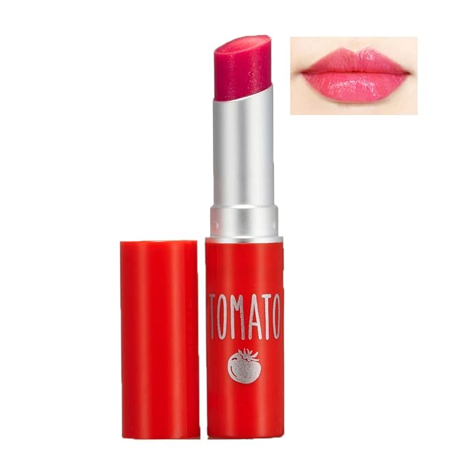 SKINFOOD Tomato Jelly Tint Lip (#01 Cherry Tomato) - Moisturizing Tinted Lip Balm with Tomato Extracts, Healthy Looking Long Lasting Natural Lip Makeup - Natural Tinted Lip Balm - Lip Balm with Color-VivaGrace Women