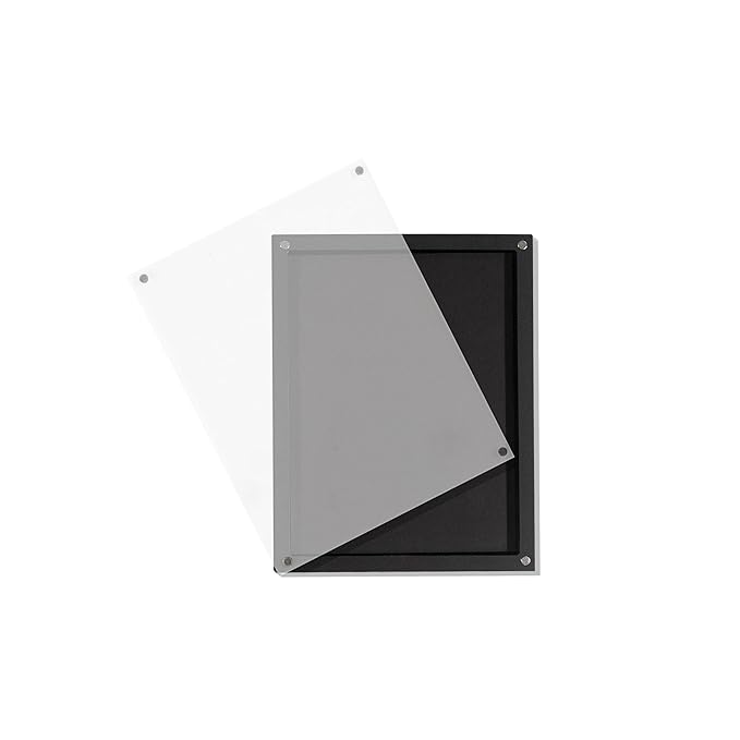 Acrylic empty magnetic palette with magnet clear lip ,with 30Pcs Adhesive Metal Stickers for Eyeshadow Powder Lipstick foundation-VivaGrace Women