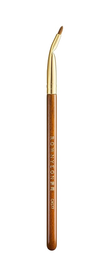 Desert Oak Series Bent Eyeliner Brush - 30° Angled Kolinsky Sable for Sharp Lines & Brows, Luxury Bubinga Handle (CM 177)-VivaGrace Women