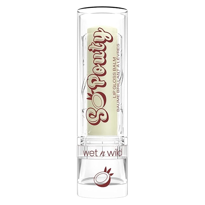 wet n wild Perfect Pout So Pouty Shine Tinted Lip Balm Coconut Flavored, Hyaluronic Acid, Vegan Collagen, Moisturizing For Dry Lip Care, Clear-VivaGrace Women